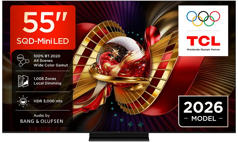 TCL C8L 55C8L teler 139,7 cm (55″) 4K Ultra HD Nutiteleri funktsioon WiFi Must 6000 cd/m²