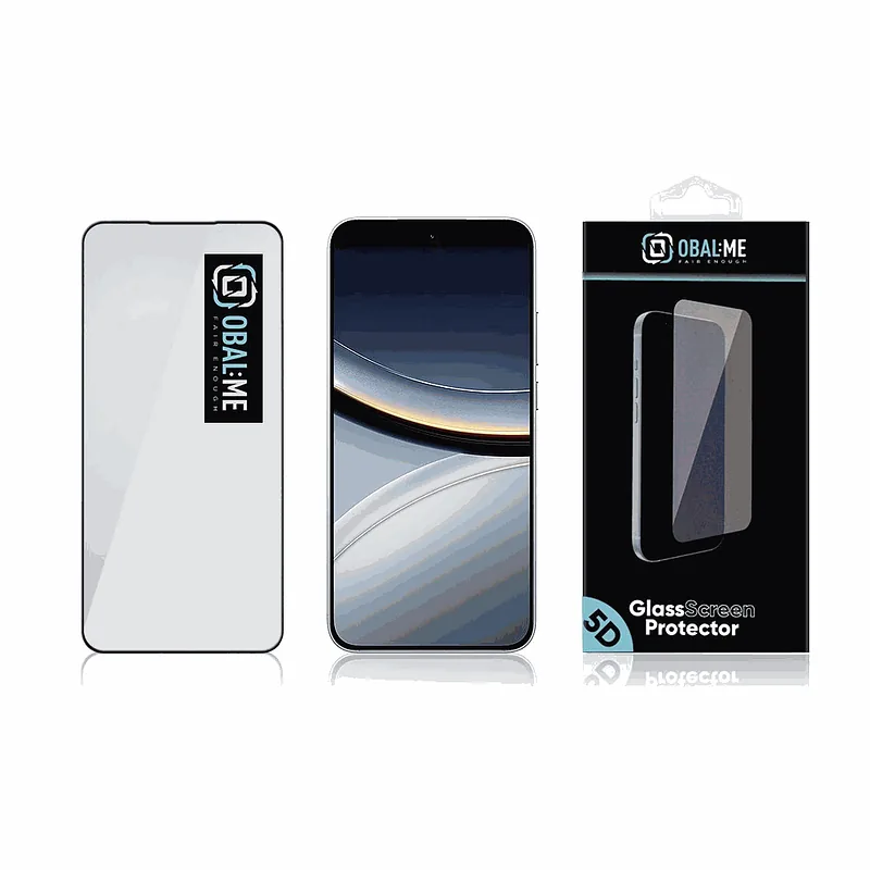 Obal:Me 5D Glass Screen Protector for Xiaomi Poco F7 Black