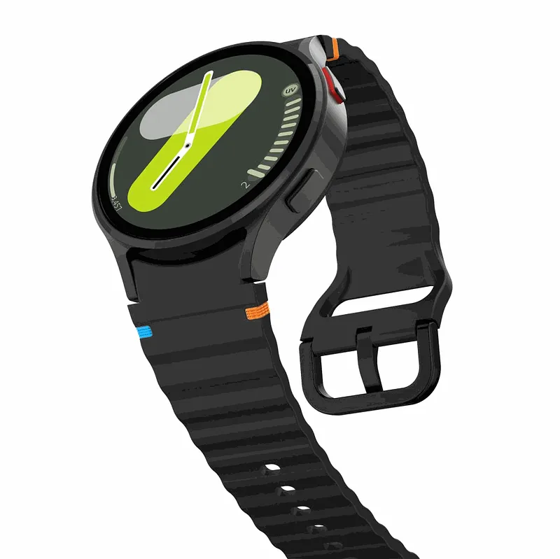 Tech-Protect Galaxy Watch 4/5/5 Pro/6/7/FE Silicone Sport Band Black