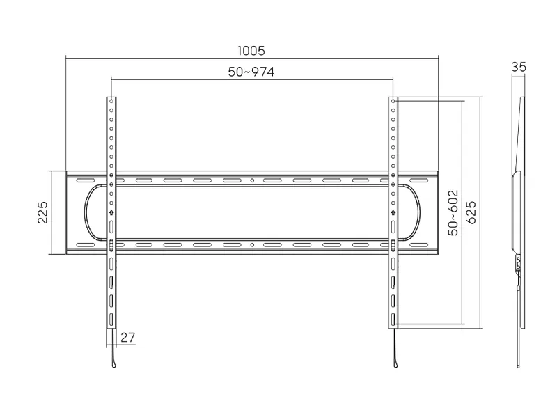 Sunne Wall mount, 60-120-LP Heavy-duty Fixed TV Wall Mount, 60-120 “, Maximum weight (capacity) 120 kg
