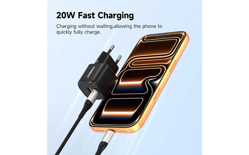 FoneKit Mini 20 W, USB-C + USB-A, must