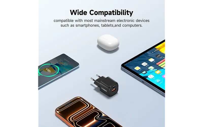 FoneKit Mini 20 W, USB-C + USB-A, must