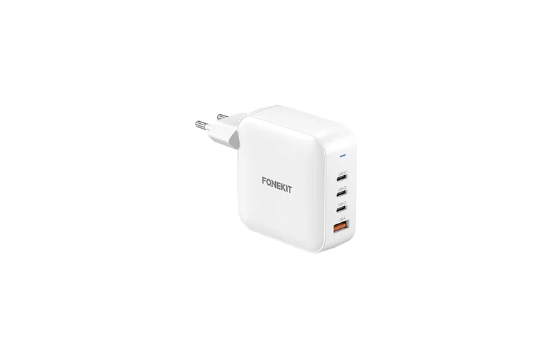 FoneKit GaN PD 165W võrgulaadija, USB-A + 3 x USB-C, valge