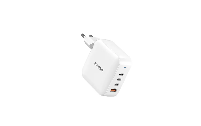 FoneKit GaN PD 165W võrgulaadija, USB-A + 3 x USB-C, valge