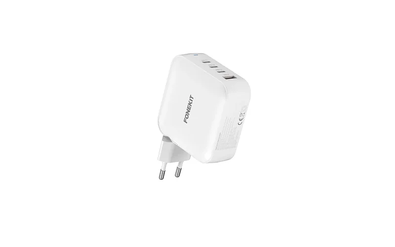 FoneKit GaN PD 165W võrgulaadija, USB-A + 3 x USB-C, valge