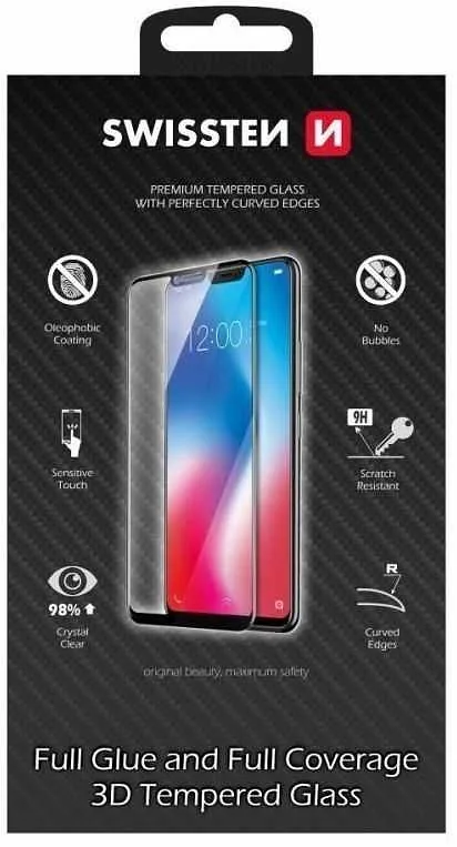 Swissten "Ultra Durable Full Face 3D Tempered Glass Apple iPhone 14 Pro" Black