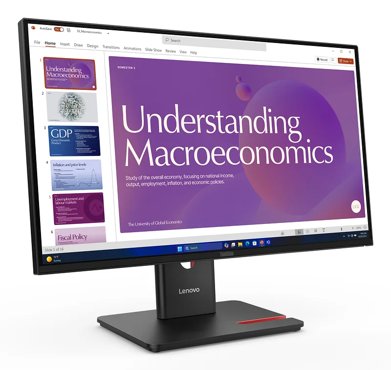 Lenovo ThinkVision T24D-40 PC lamekuvar 60,5 cm (23.8″) 1920 x 1080 pikslit Full HD LCD Must