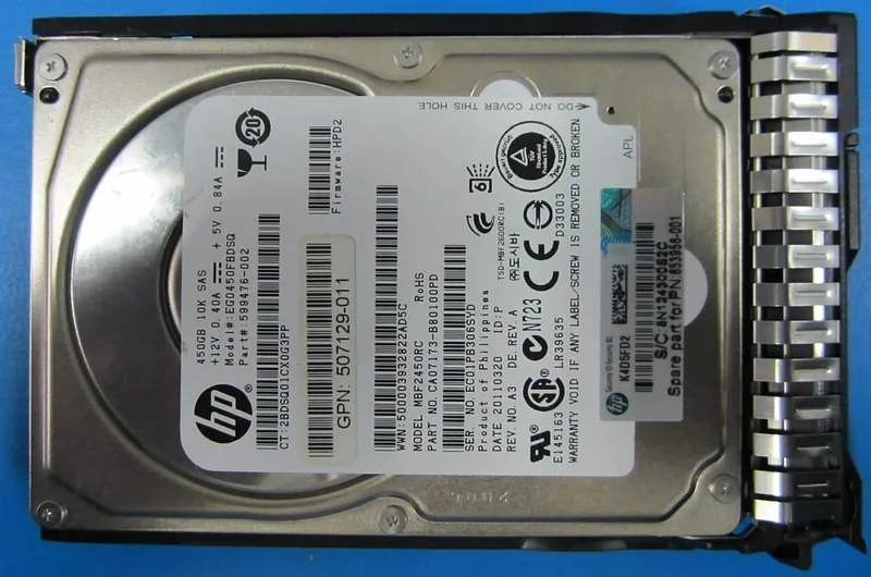450Gb 6G SAS HDD 10K 2.5in SC