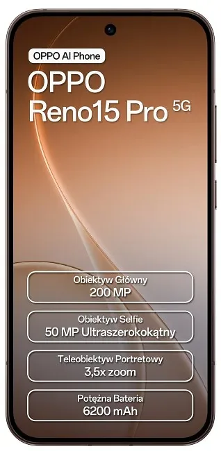 OPPO Reno 15 Pro 5G 12/512GB Brązowy