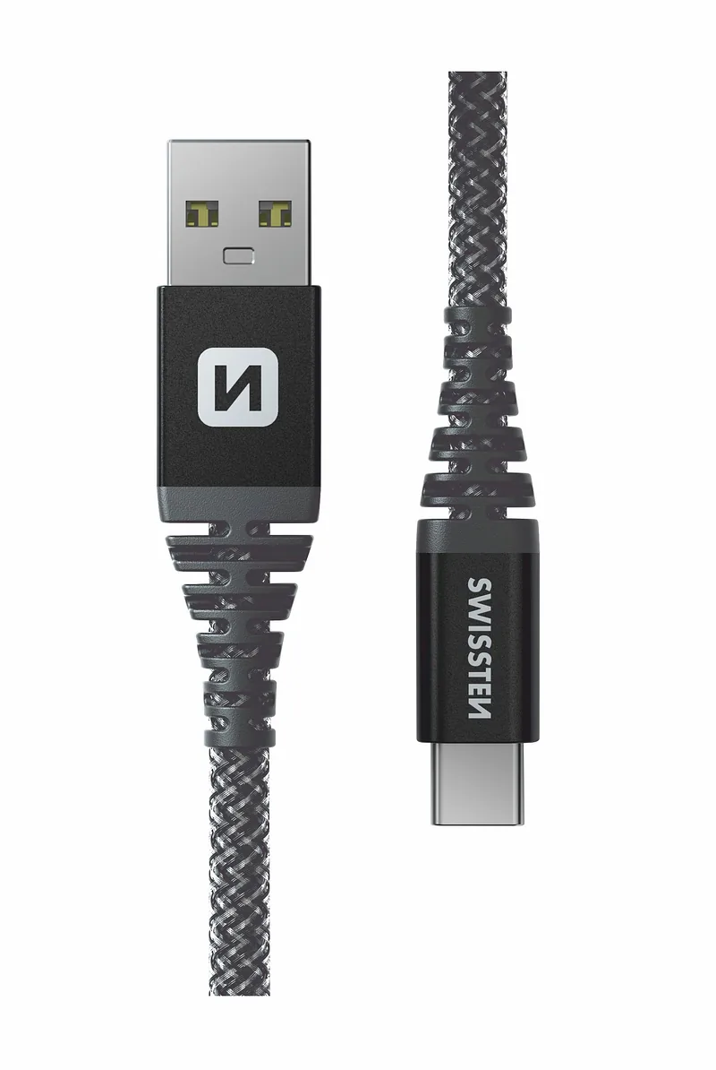 Swissten ARAMID REINFORCED Data Cable USB / USB-C / 1.5m / 60w