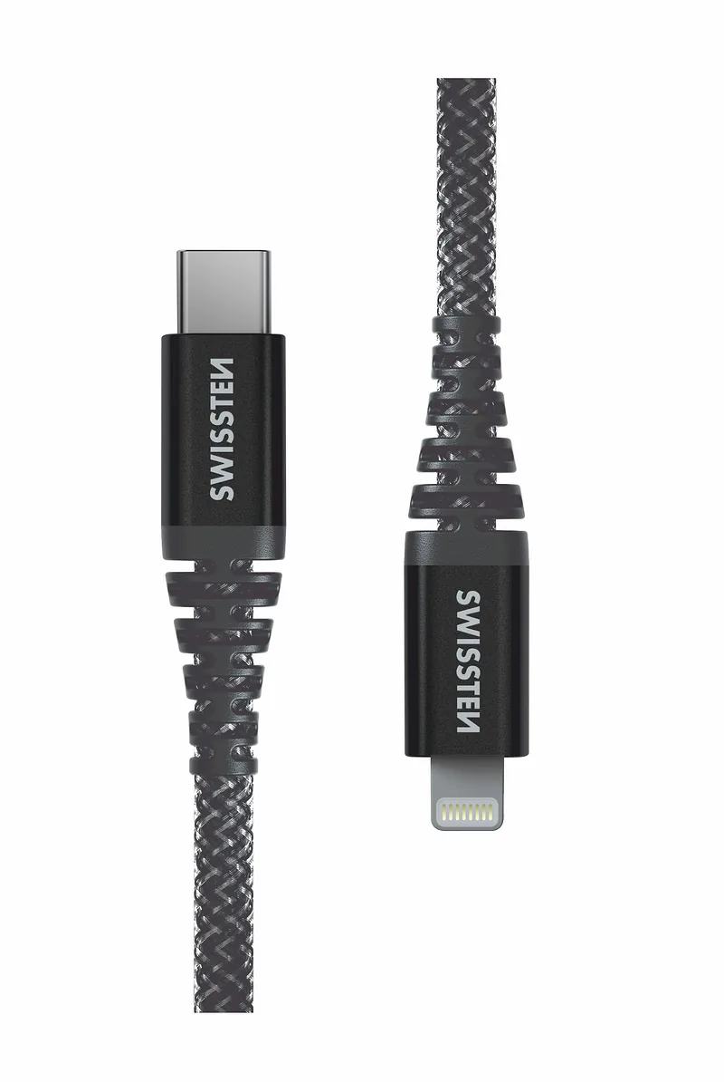 Swissten ARAMID REINFORCED Data Cable USB-C / Lightning 1.5m / 60w