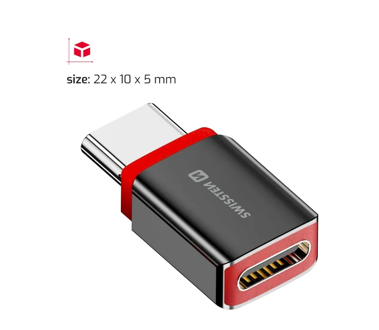 Swissten DataGUARD Charging Adapter with Data Blocking USB-A to USB-C
