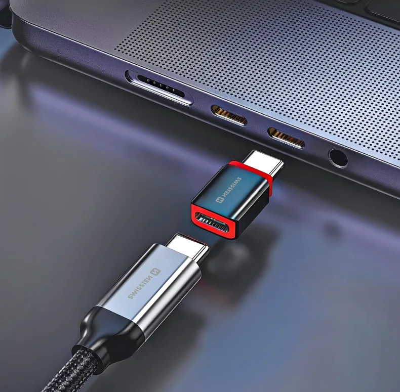 Swissten DataGUARD Charging Adapter with Data Blocking USB-A to USB-C