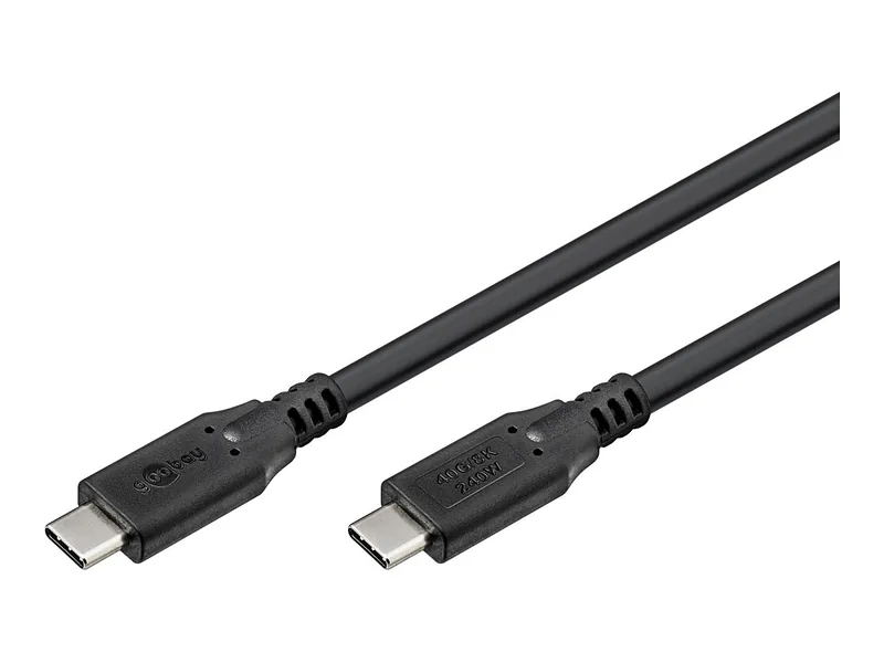 Goobay, USB-C Cable, USB4, 240 W, 40 Gbit/s, Power Delivery, 0.5 m
