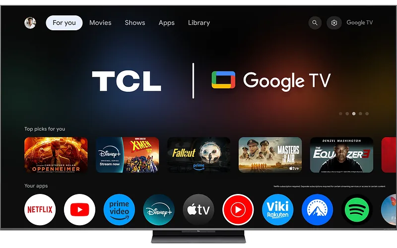 TCL C8L 75C8L teler 190,5 cm (75″) 4K Ultra HD Nutiteleri funktsioon WiFi Must 5500 cd/m²