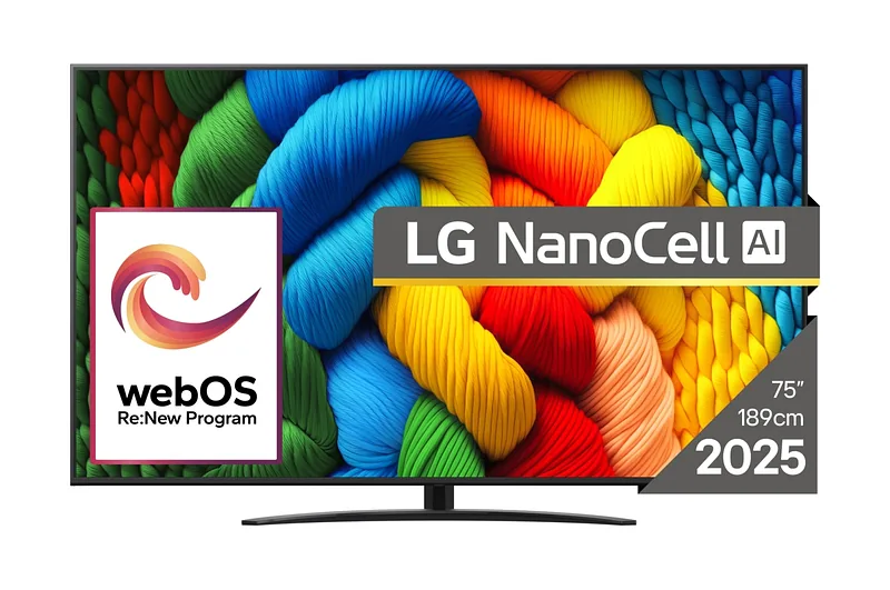 LG NanoCell AI 75NANO81A3A teler 190,5 cm (75″) 4K Ultra HD Nutiteleri funktsioon WiFi Must