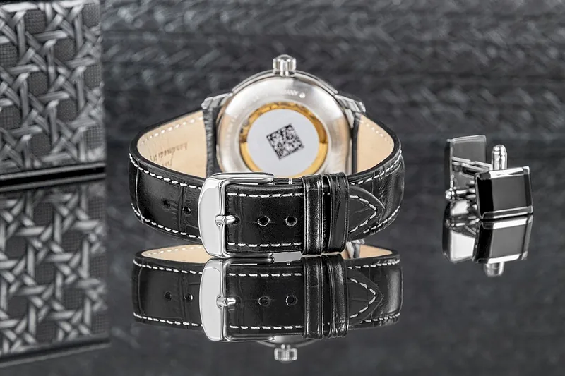 Zeppelin LZ 127 Graf Zeppelin Automatic Men’s Watch 40mm Black Dial Black Leather Strap