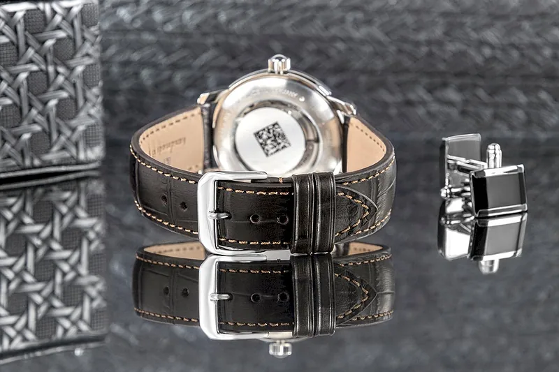 Zeppelin LZ 127 Graf Zeppelin Open Heart Men’s Watch 40mm Silver Dial Dark Brown Leather Strap