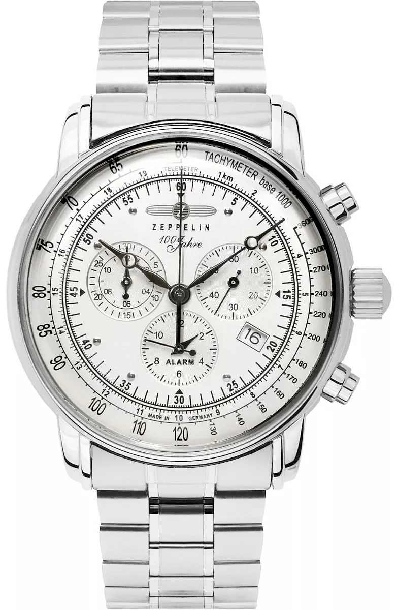 ZEPPELIN 100 Jahre Chronograph Men’s Watch 7680MB-1 / silver