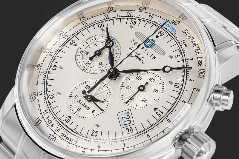 ZEPPELIN 100 Jahre Chronograph Men’s Watch 7680MB-1 / silver