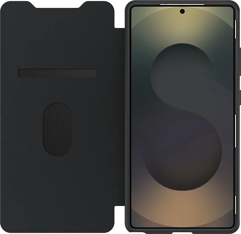 OtterBox React Folio rahakotikotelo, Samsung Galaxy S25 Ultra, musta / läpinäkyvä