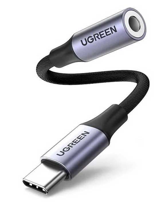 Ugreen 80154 mobiiltelefonikaabel Must, Hall USB C 3.5mm