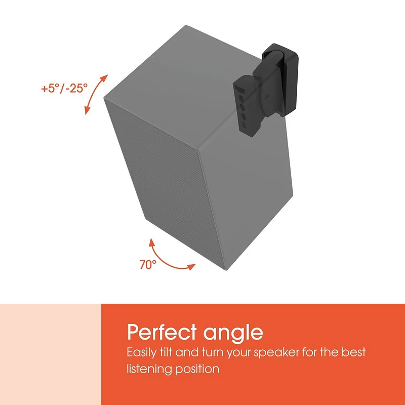Vogels Wall mount, SWM 3021 Universal Speaker Wall Mount, Tilt, rotate, Maximum weight (capacity) 5 kg, Black
