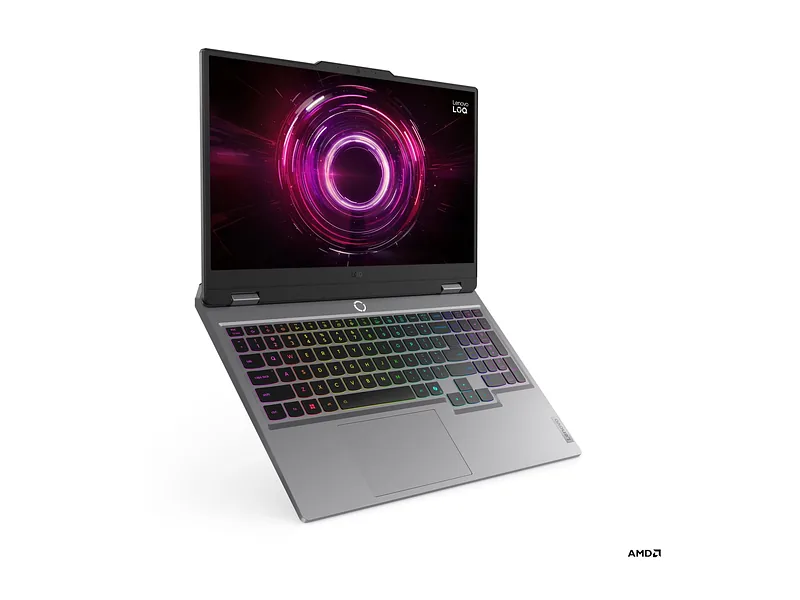 Lenovo LOQ 15AHP10 AMD, Luna Grey, 15.6 “, IPS, FHD, 1920 x 1080 pixels, Anti-glare, AMD Ryzen 7, 250, 16 GB, SODIMM DDR5, Solid-state drive capacity 512 GB, NVIDIA GeForce RTX 5060, GDDR7, 8 GB, Windows 11 Home, 802.11ax, Bluetooth version 5.3, Keyboard language Nordic, Keyboard backlit, Warranty 24 month(s), Battery warranty 12 month(s)