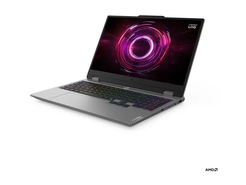 Lenovo LOQ 15AHP10 AMD, Luna Grey, 15.6 “, IPS, FHD, 1920 x 1080 pixels, Anti-glare, AMD Ryzen 7, 250, 16 GB, SODIMM DDR5, Solid-state drive capacity 512 GB, NVIDIA GeForce RTX 5060, GDDR7, 8 GB, Windows 11 Home, 802.11ax, Bluetooth version 5.3, Keyboard language Nordic, Keyboard backlit, Warranty 24 month(s), Battery warranty 12 month(s)