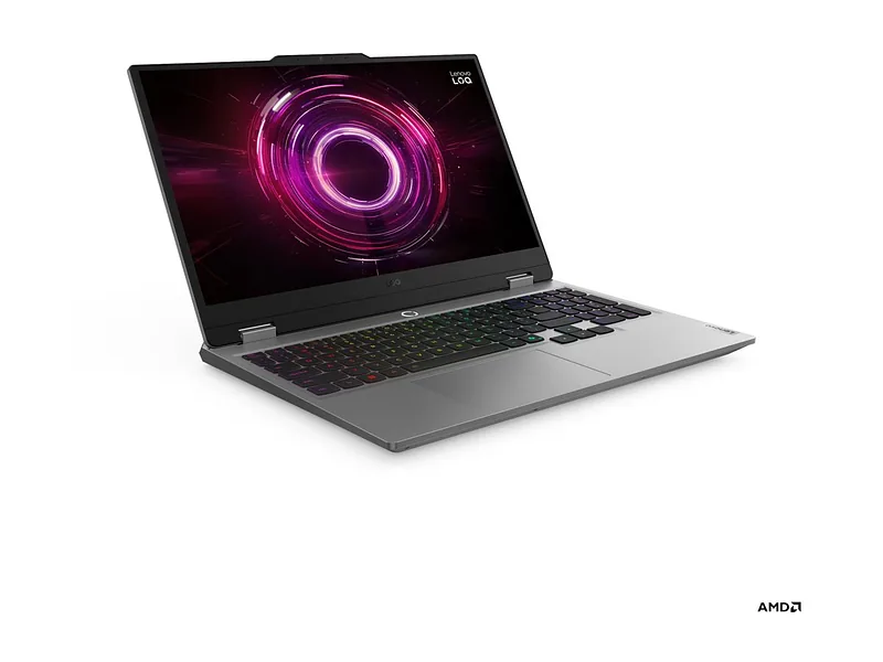 Lenovo LOQ 15AHP10 AMD, Luna Grey, 15.6 “, IPS, FHD, 1920 x 1080 pixels, Anti-glare, AMD Ryzen 7, 250, 16 GB, SODIMM DDR5, Solid-state drive capacity 512 GB, NVIDIA GeForce RTX 5060, GDDR7, 8 GB, Windows 11 Home, 802.11ax, Bluetooth version 5.3, Keyboard language Nordic, Keyboard backlit, Warranty 24 month(s), Battery warranty 12 month(s)