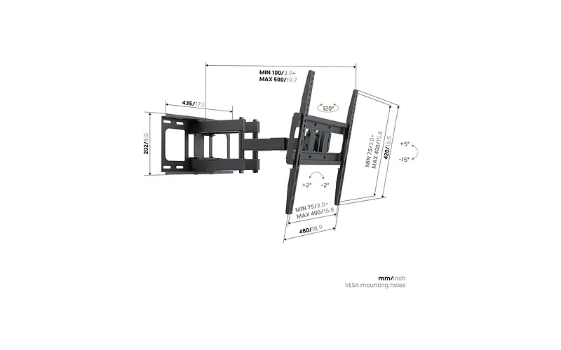 Vogel’s Up 4055 Forward Motion+ TV-seinäteline M