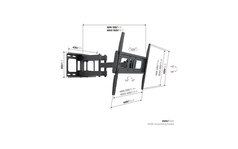 Vogel’s Up 6055 Forward Motion+ TV-seinäteline L