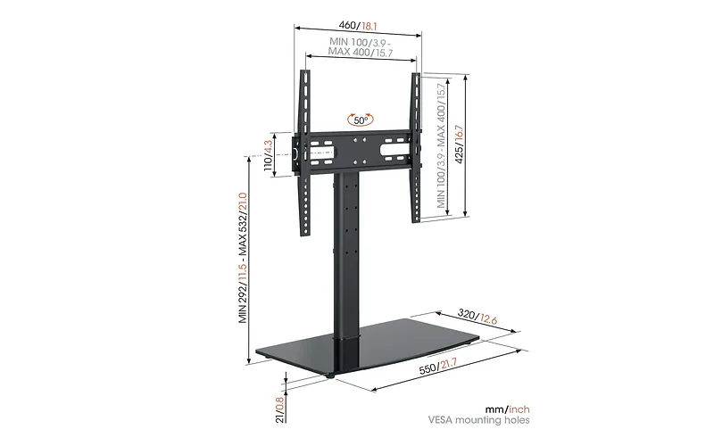 Vogel’s MS3085 TV-laudkinnitus, must