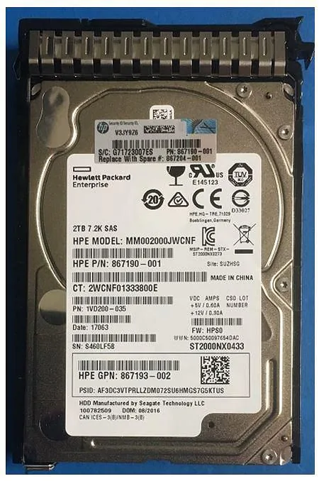 HDD 2TB 12G 7.2K SFF SAS SC