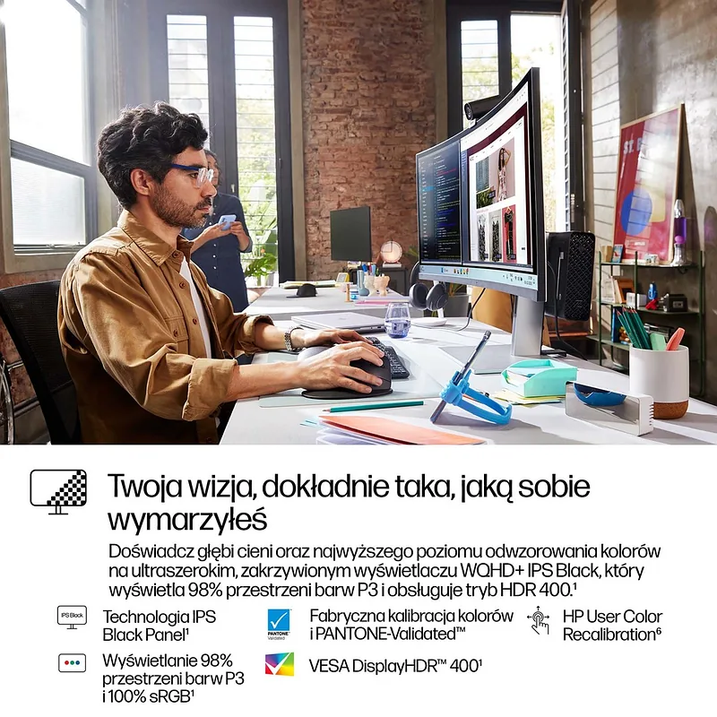 HP Series 7 Pro 37.5 inch WQHD+ Thunderbolt 4 Monitor – 738pu
