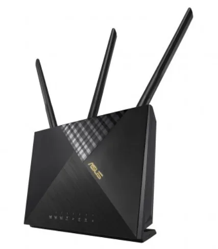 ASUS 4G-AX56 juhtmevaba ruuter Gigabit Ethernet Kaks sagedusala (2,4 GHz / 5 GHz) Must