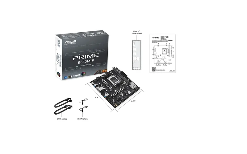 ASUS PRIME B850M-F emaplaat