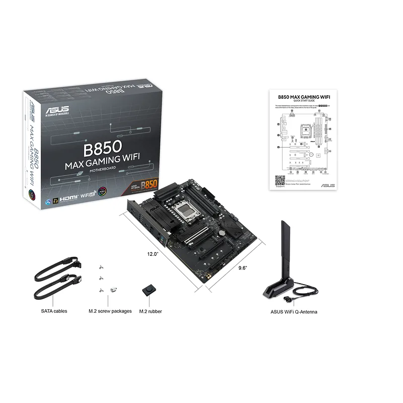 ASUS B850 MAX GAMING WIFI AMD B850 Protsessoripesa AM5 ATX