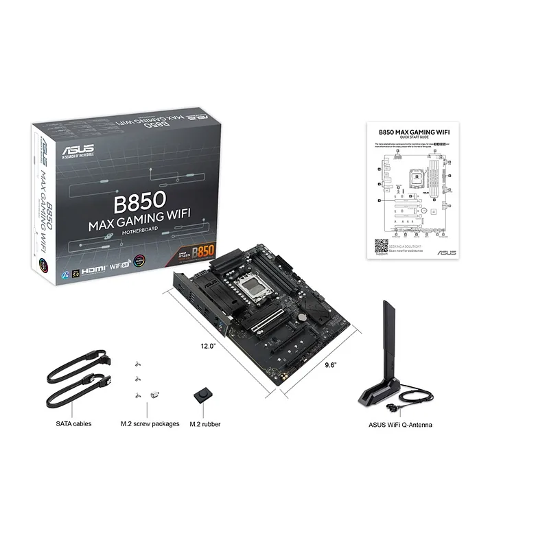 ASUS B850 MAX GAMING WIFI AMD B850 Protsessoripesa AM5 ATX