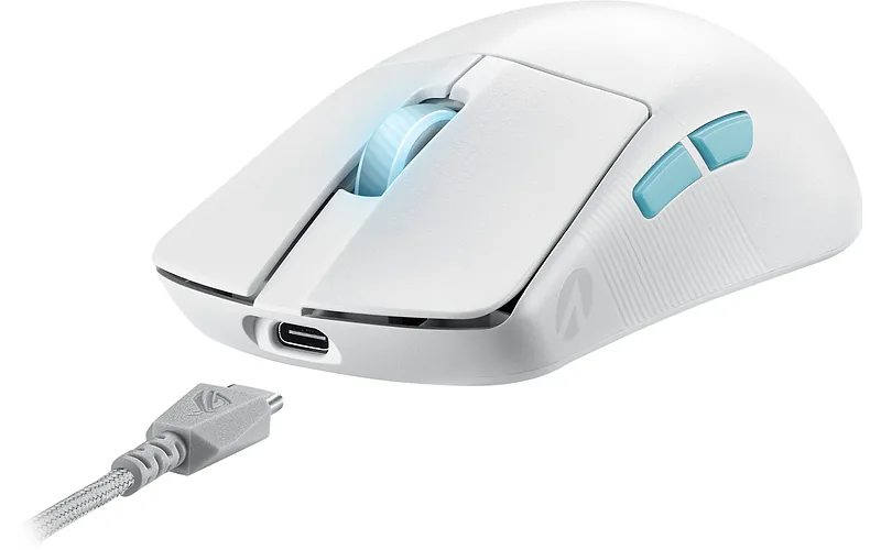 ASUS ROG Harpe Ace Aim Lab Edition hiir Mängimine Mõlemakäeline RF Wireless + Bluetooth + USB Type-C Optomehaaniline 36000 DPI