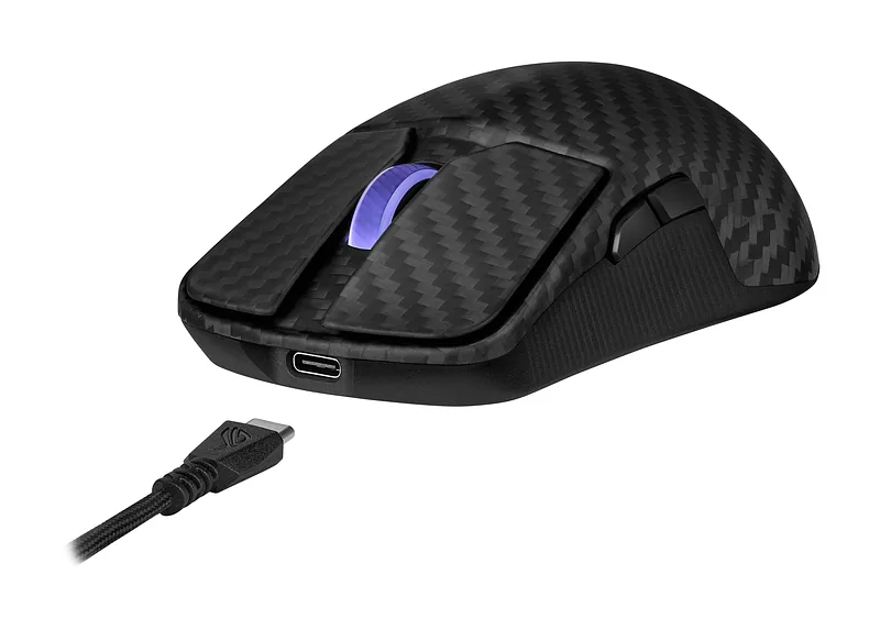 ASUS ROG Harpe Ace Extreme hiir Mängimine Parempoolne RF Wireless + Bluetooth + USB Type-A Optiline 42000 DPI