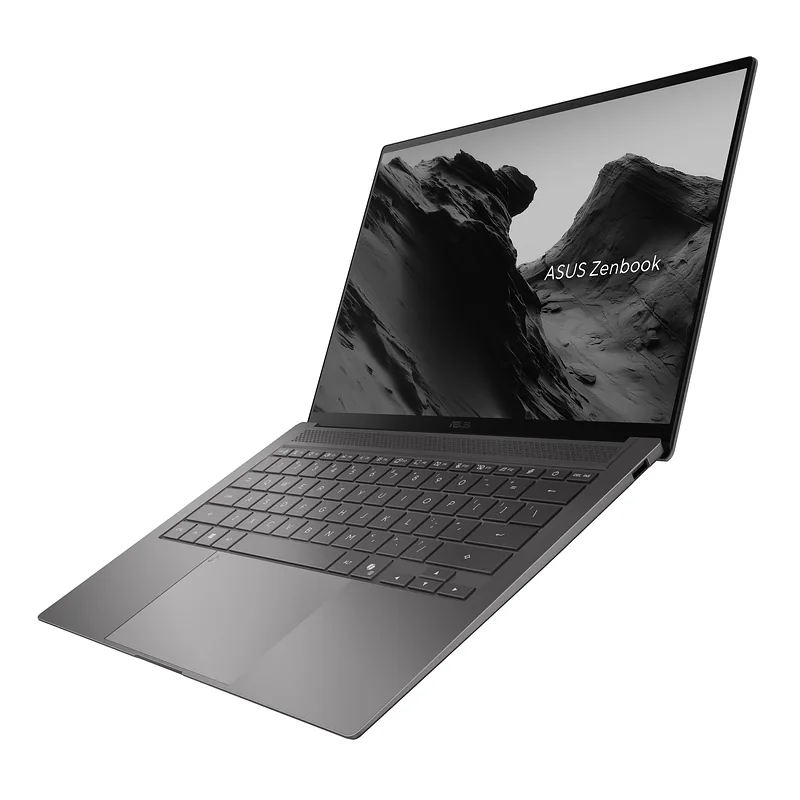 Asus Zenbook S14 UX5406AA-SU324W, Antrim Gray, 14 “, OLED, Touchscreen, 3K, 2880 x 1800 pixels, 120 Hz, Glossy, Intel Core Ultra 9, 386H, 32 GB, LPDDR5X, Solid-state drive capacity 1000 GB, Intel Graphics, Windows 11 Home, 802.11be, Bluetooth version 6.0, Keyboard language US international, Keyboard backlit, Warranty 24 month(s), Battery warranty 12 month(s)