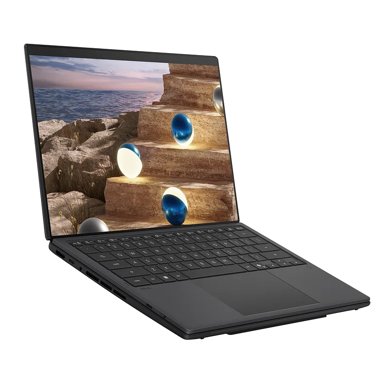 Asus, Zenbook Duo UX8407AA-SN066W, Moher Gray, 14 “, OLED, Touchscreen, 2.8K, 2880 x 1800 pixels, 144 Hz, Anti-Reflective, Intel Core Ultra X9, 378H, 32 GB, LPDDR5X, Solid-state drive capacity 2000 GB, Intel Arc Graphics, Windows 11 Pro, 802.11be, Bluetooth version 5.4, Keyboard language US international, Keyboard backlit, Warranty 24 month(s), Battery warranty 12 month(s)