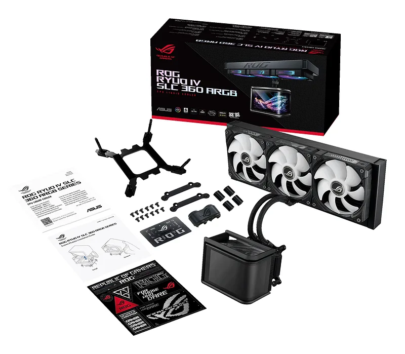 ASUS ROG Ryuo IV SLC 360 ARGB Protsessor Kõik-ühes vedelikujahuti 12 cm Must