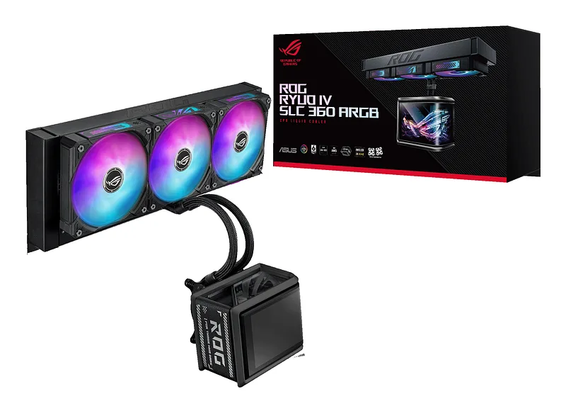 ASUS ROG Ryuo IV SLC 360 ARGB Protsessor Kõik-ühes vedelikujahuti 12 cm Must