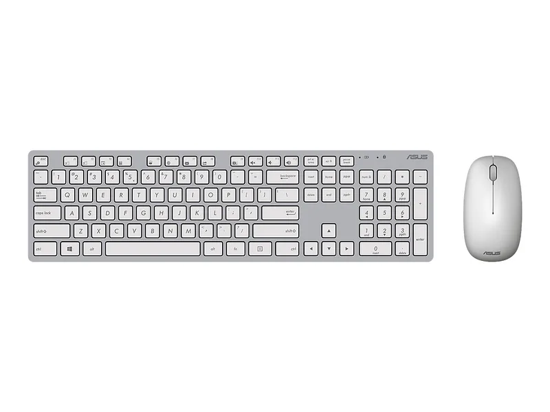 ASUS W5000 Wireless Keyboard and Mouse Set klaviatuur Hiir kaasa arvatud Universaalne Raadioside Valge