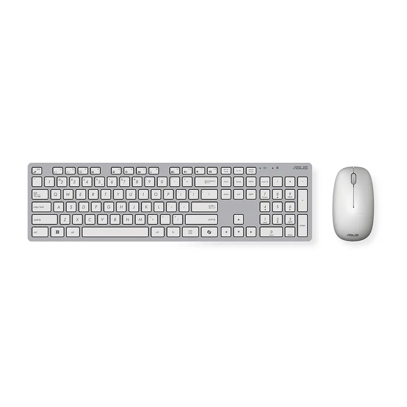 ASUS W5000 Wireless Keyboard and Mouse Set klaviatuur Hiir kaasa arvatud Universaalne Raadioside Valge