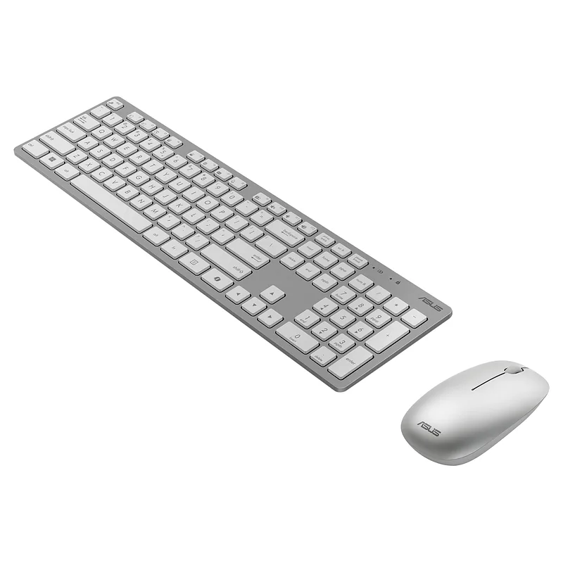 ASUS W5000 Wireless Keyboard and Mouse Set klaviatuur Hiir kaasa arvatud Universaalne Raadioside Valge