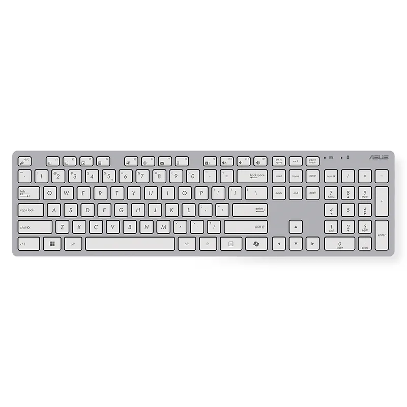 ASUS W5000 Wireless Keyboard and Mouse Set klaviatuur Hiir kaasa arvatud Universaalne Raadioside Valge