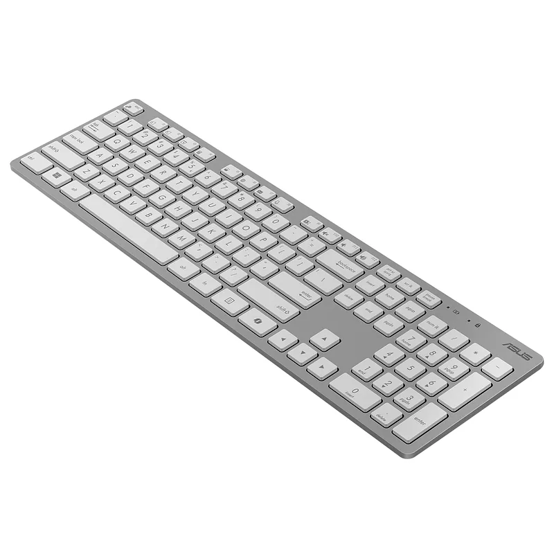 ASUS W5000 Wireless Keyboard and Mouse Set klaviatuur Hiir kaasa arvatud Universaalne Raadioside Valge